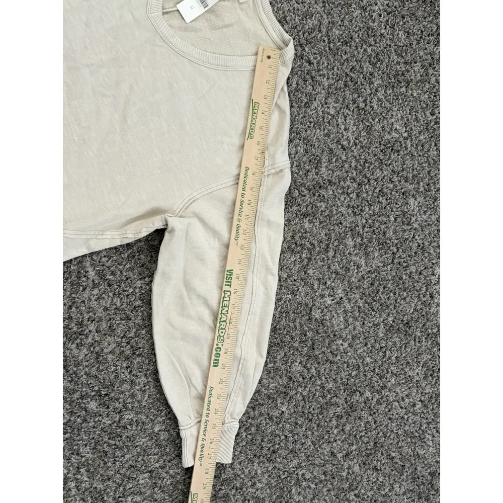 Anthropologie Pilcro Sweatshirt Long Sleeve Oversized Beige Crème XL NWT Boho - Picture 7 of 9